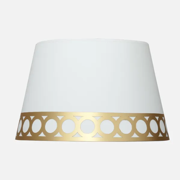 Pantalla Sobremesa Dalia E14 Blanca/oro 25dx20dx15h