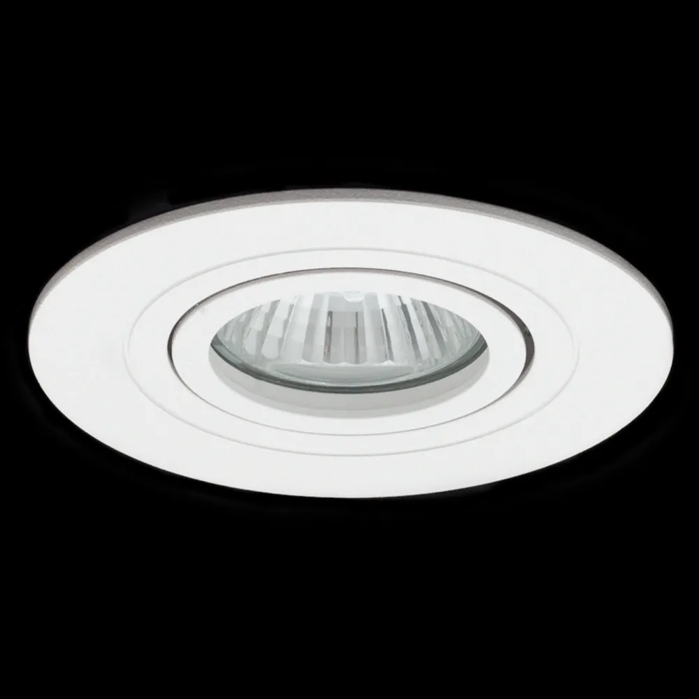 Empotrable Redondo Eros 1xgu10 Blanco 2,5x10x10 Cm Corte 7 Cm
