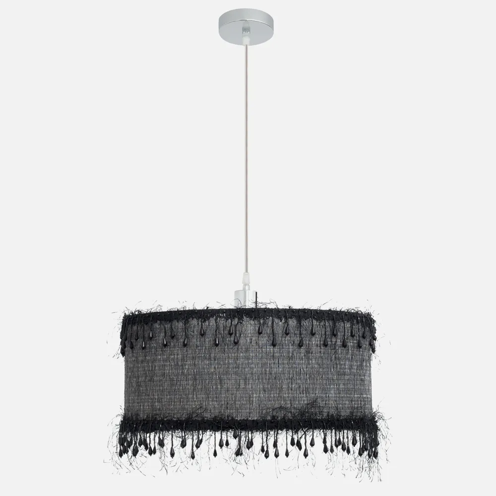 117594009 - Hilos Pendant 1xe27 Preto Regx40x40 Cm