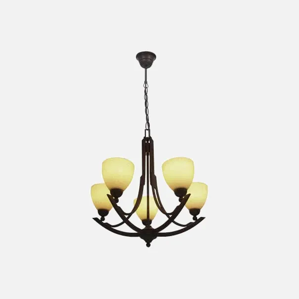 Lampara Serie Orense Marron 5xe27 66x63