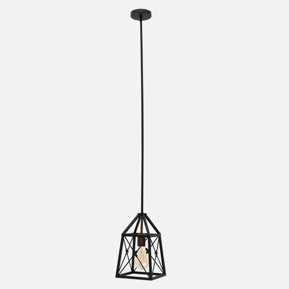 Colgante Pavel 1xe27 Negro/dorado 140x20x20 Cm Articulable