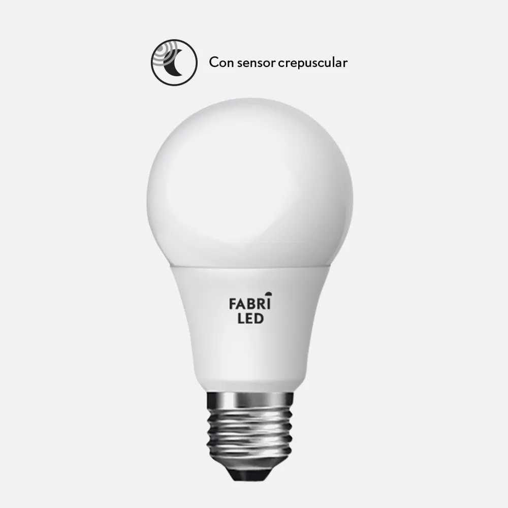 Bombilla 9w 6500k Standar Fabriled Sensor Crepuscular 900lm
