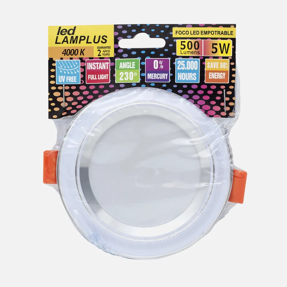 Foco Empotrable Plata 5w 4000k D10cm