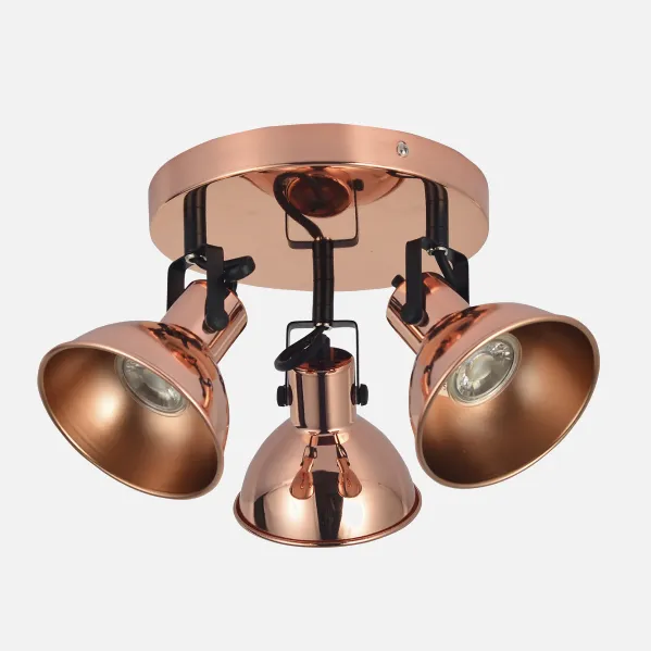Ceiling light Arabia 3xgu10 Copper/black 18x27x27 Cm Spotlights Adjustable