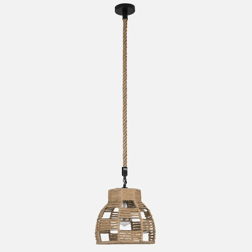 Colgante Yute 1xe27 Cuerda Regx27x27