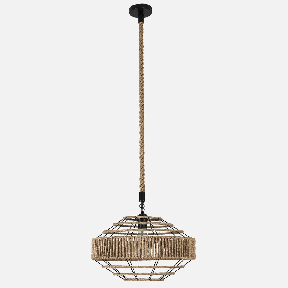 Colgante Yute 1xe27 Cuerda Regx41d