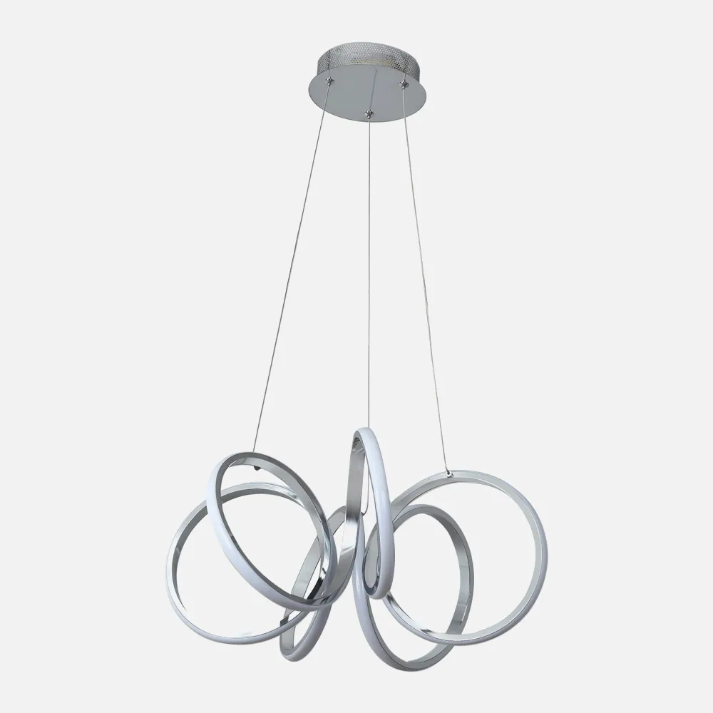 Colgante 50w 4000k Dragon Cromo 5000lm Regx50x50 Cm