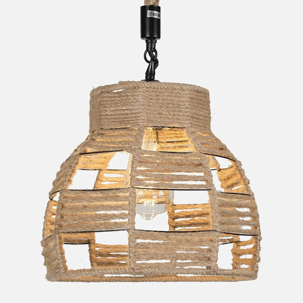 Colgante Yute 1xe27 Cuerda Regx27x27