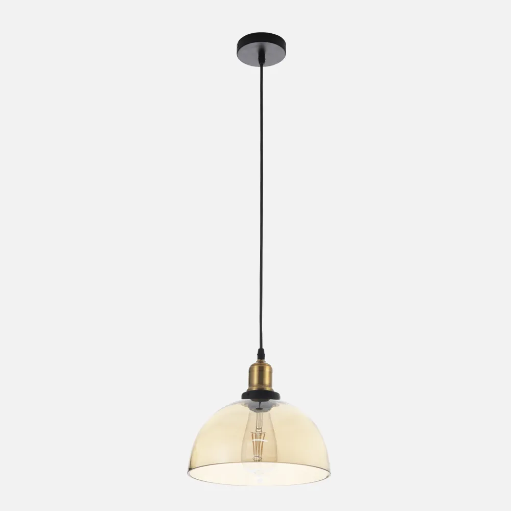 Colgante Kioto Esfera 1xe27 Ambar Reg.25d