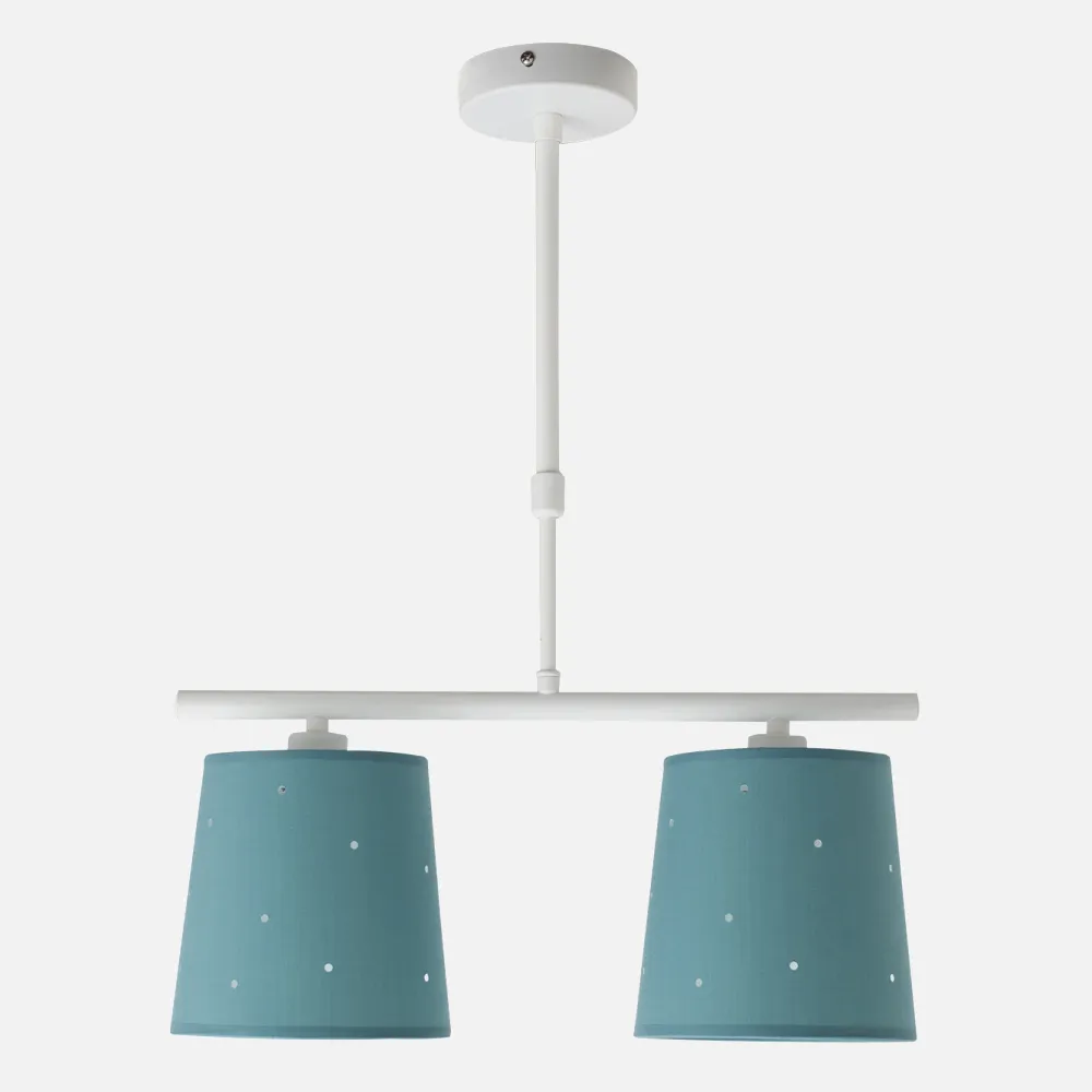 Lampara Consciencia 2xe14 Turquesa Regx39x16 Cm