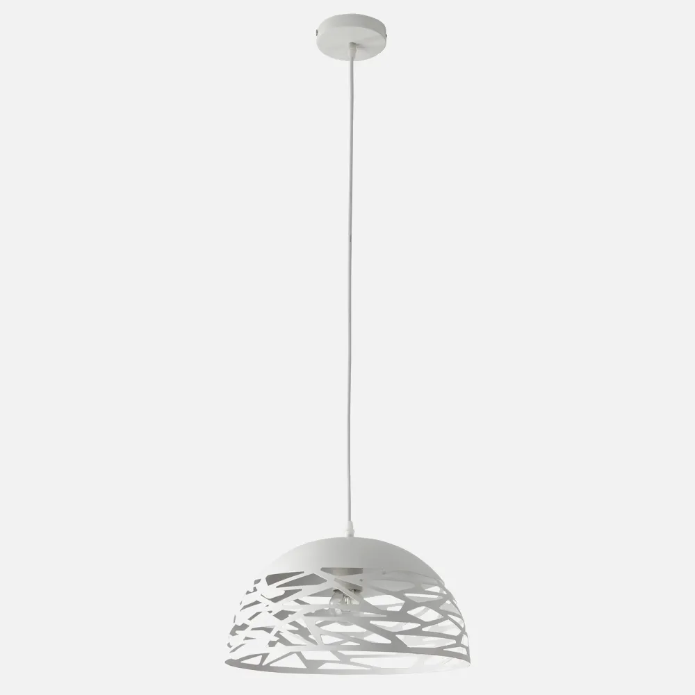 Colgante Guifu Semiesfera 1xe27 Blanco Reg.x40d