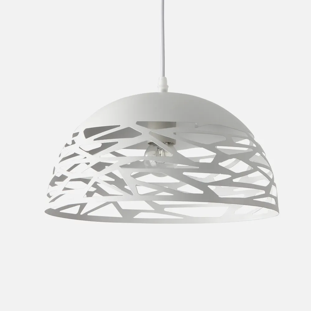 Colgante Guifu Semiesfera 1xe27 Blanco Reg.x40d