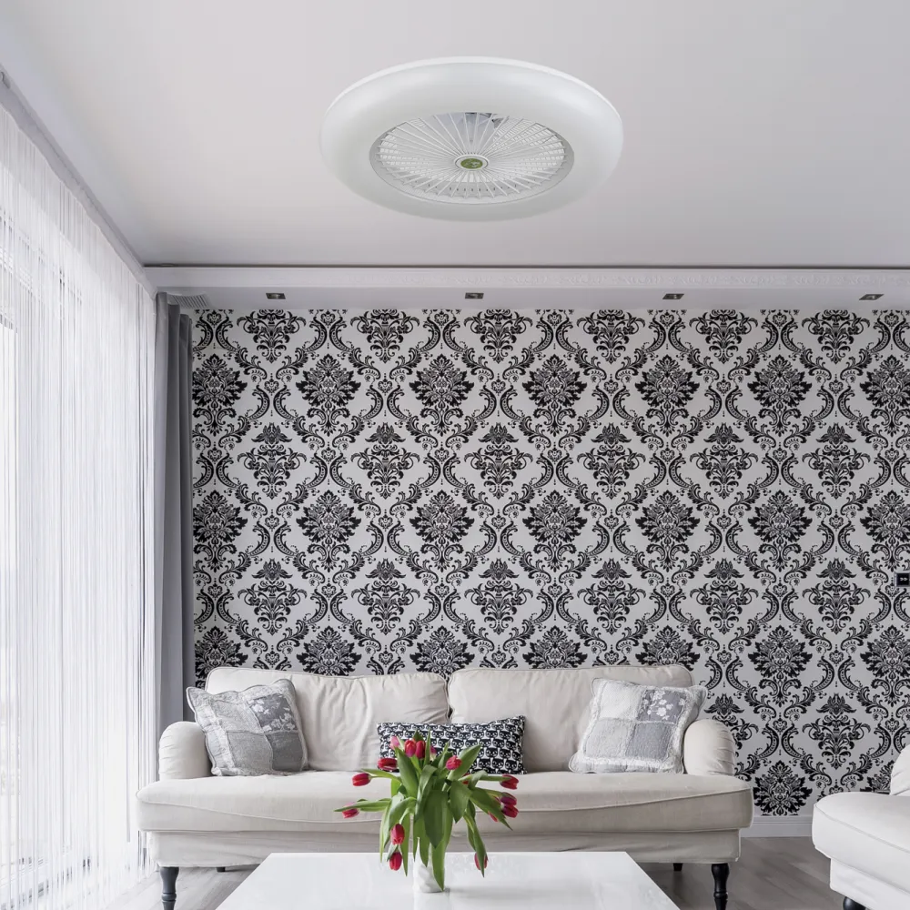 Ventilador Raki 72w Blanco 5 Aspas 5760lm (3000k, 4000k, 6000k) Intensidad Regulable 55 D