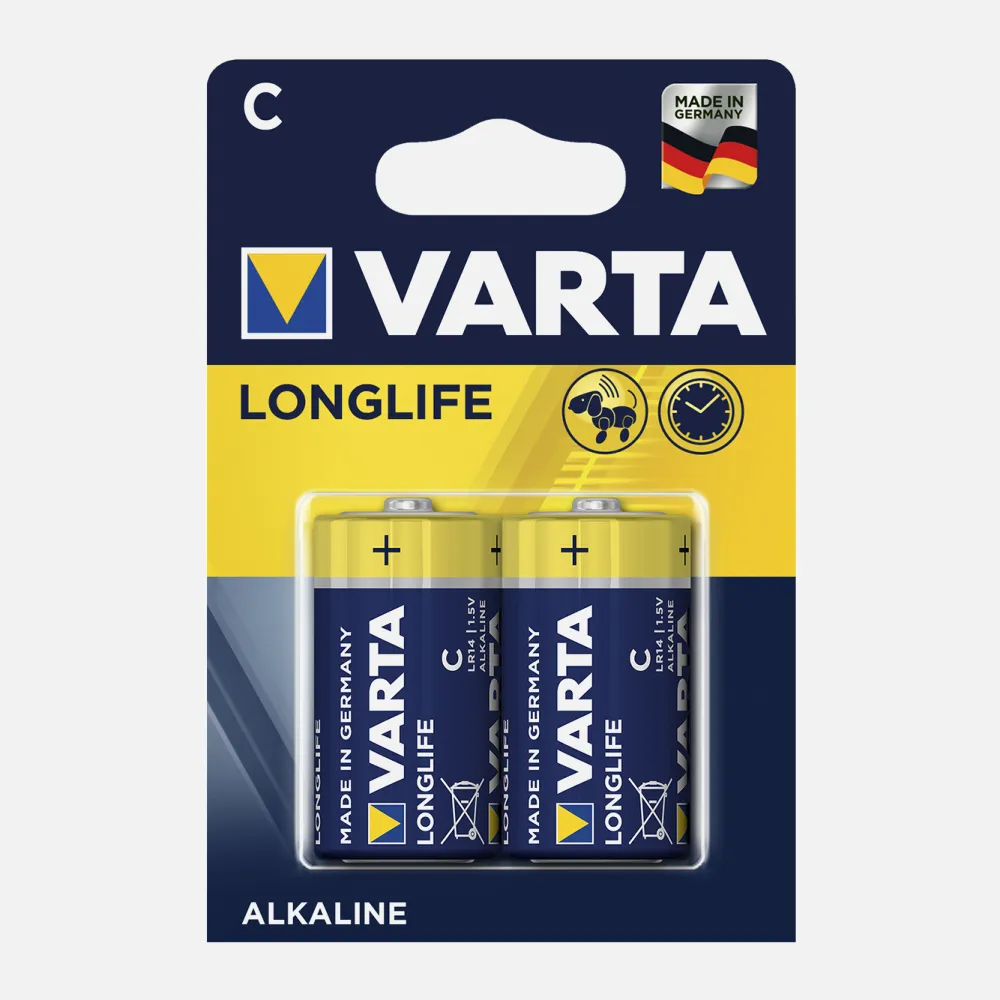 Blister 2 Pilas C/lr14 1,5 V Varta Alkalina Longlife