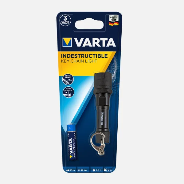 Linterna Led Varta Ipx4 1xlr03 Incluidas Negra 83x23d