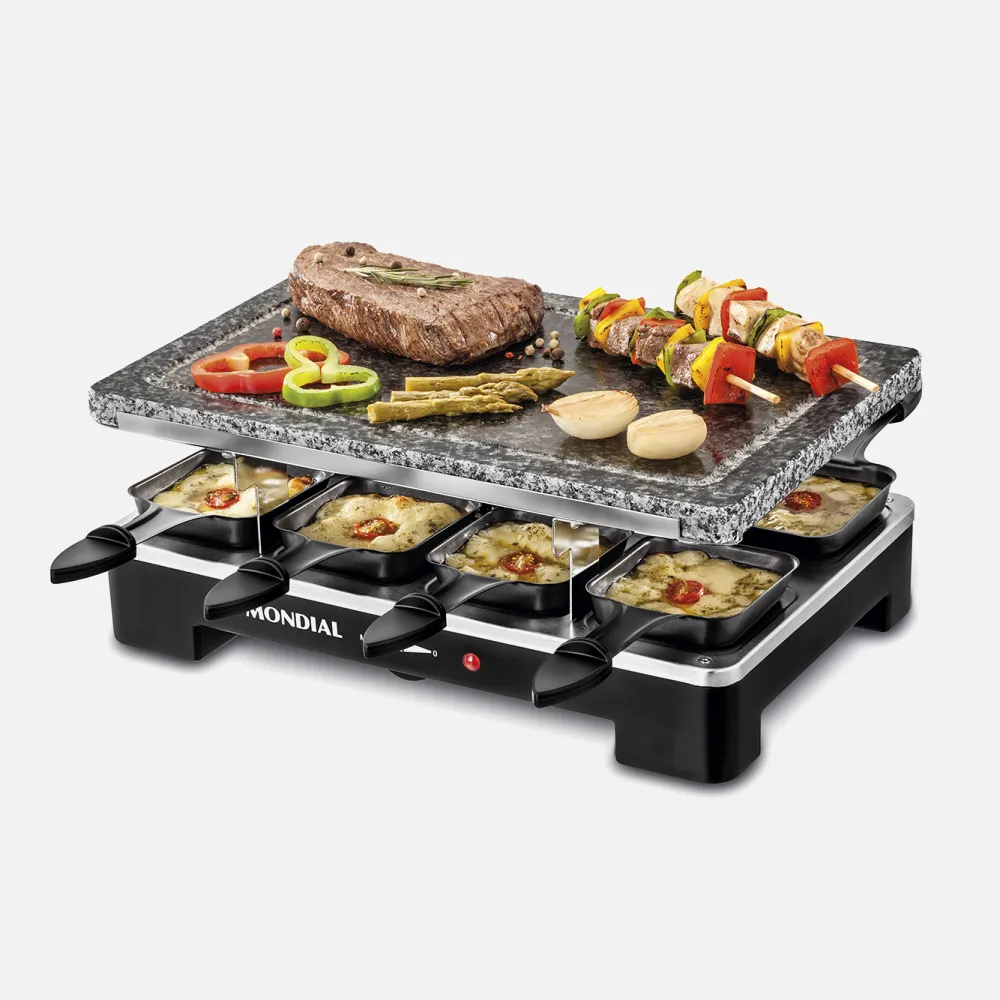 Plancha De Cocinar Electrica C/ Piedra Natural 8 Saltenes 36,5x23,5 Acero Inoxidable