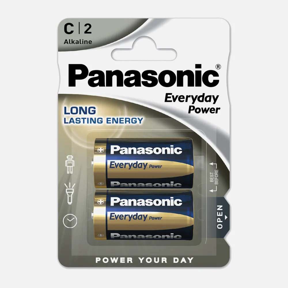 Blister 2 Pilas C/lr14  1,5 V  Panasonic Alkaline Everyday-power