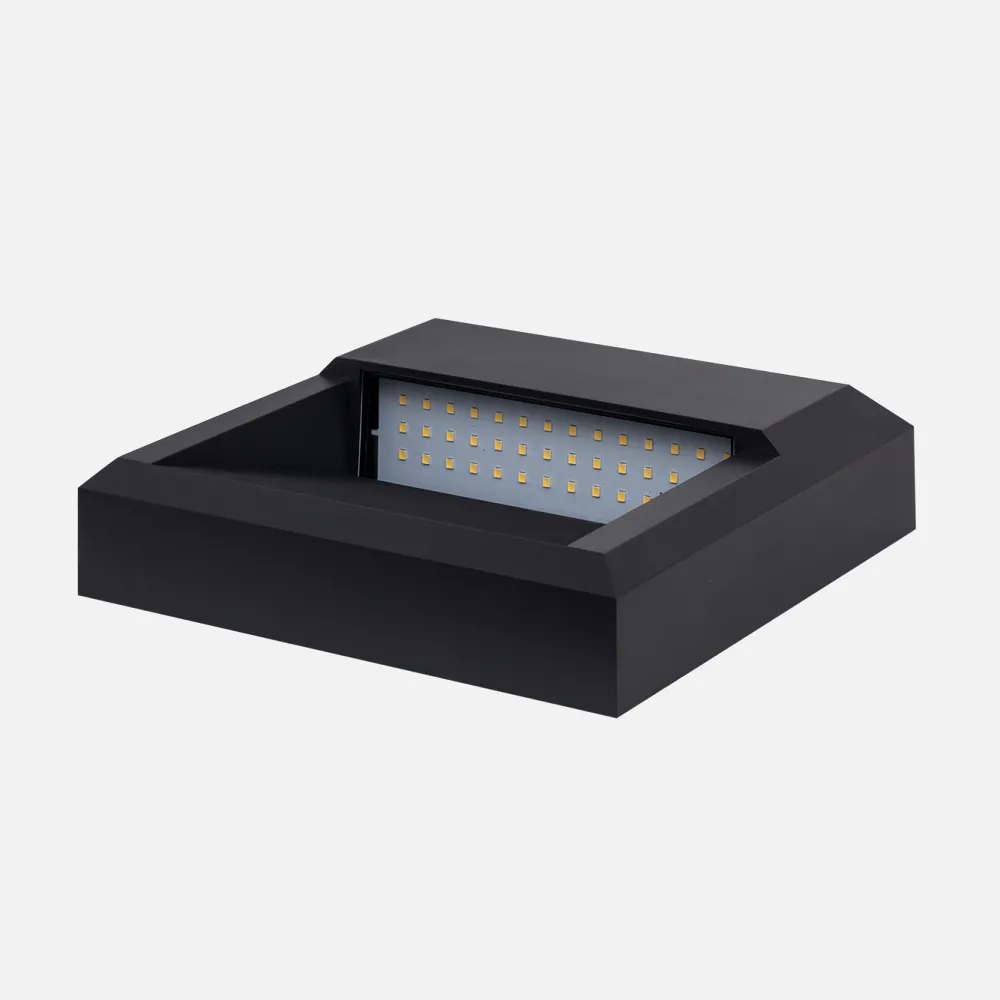 Aplique Exterior Cuadr.8w 4000k 500lm Lordelo Gris Oscuro 20x20x5,5 Ip65