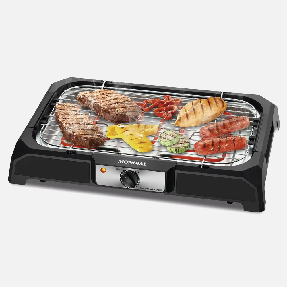 Grill 2000w Gran Steak Parrilla C/altura Ajustable30x48 Bandeja Recoge-grasa Inoxidable