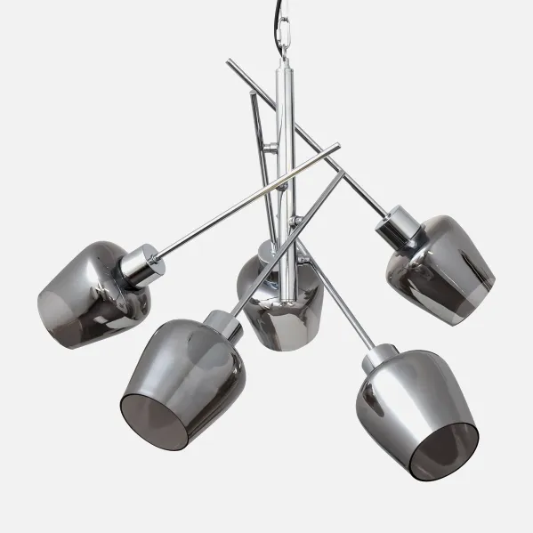 Lampara Soline 5xe27 Cromo Regx58x58 Cm