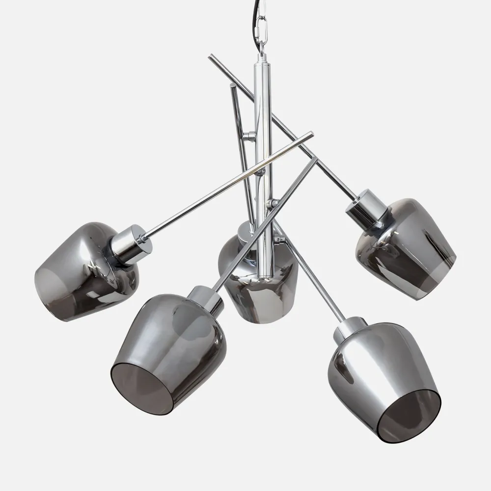 Lampara Soline 5xe27 Cromo Regx58x58 Cm