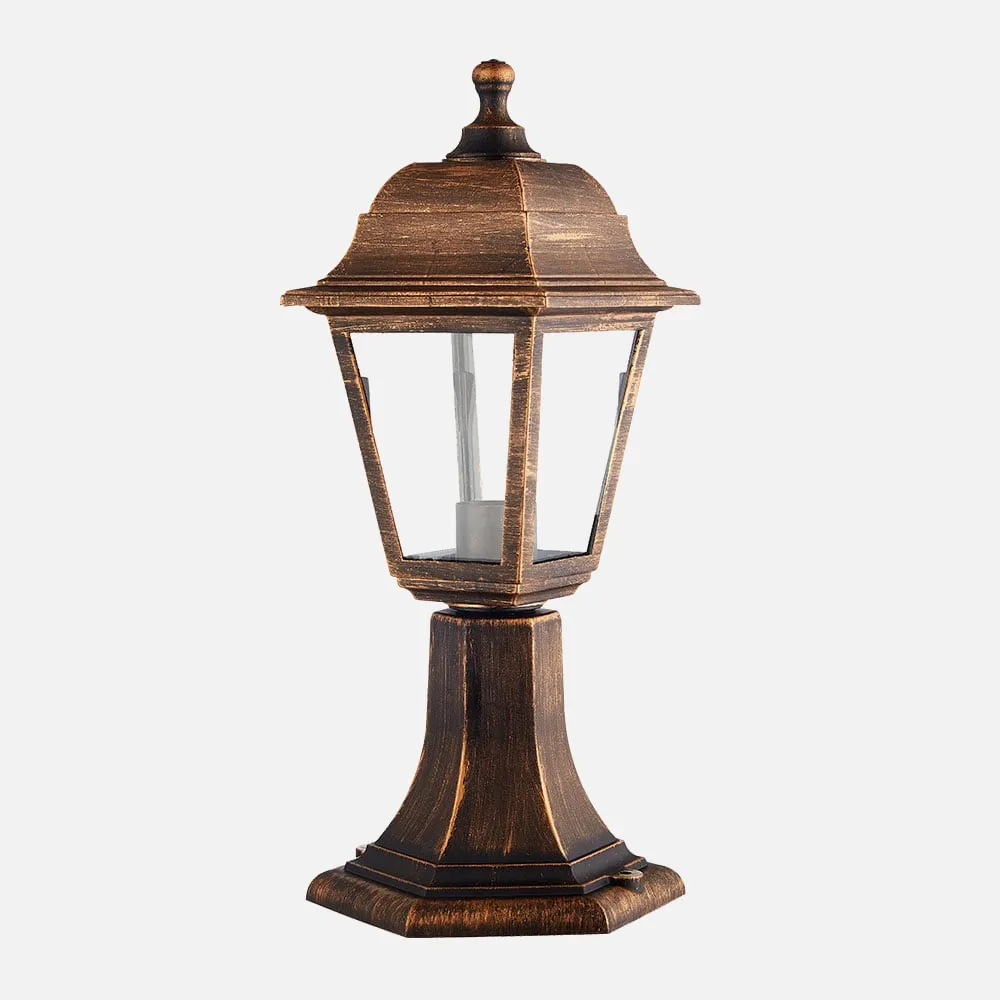 125871016 - Sobremuro Exterior Albahaca 1xe27 Oro Viejo Ip44 Policarbonato 41,5x16,5d