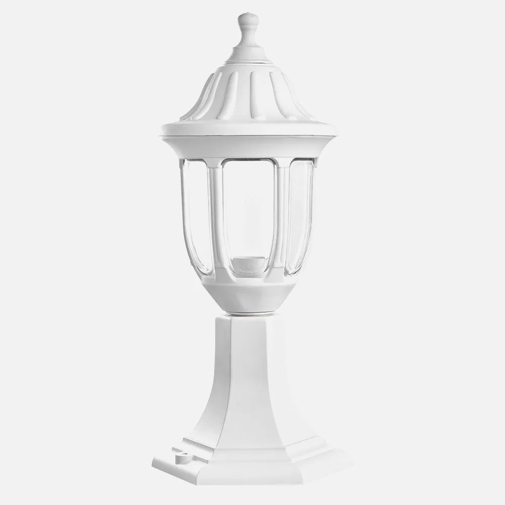 125971001 - Sobremuro Exterior Angelica 1xe27 Blanco Ip44 Policarbonato  42,7x16,6d