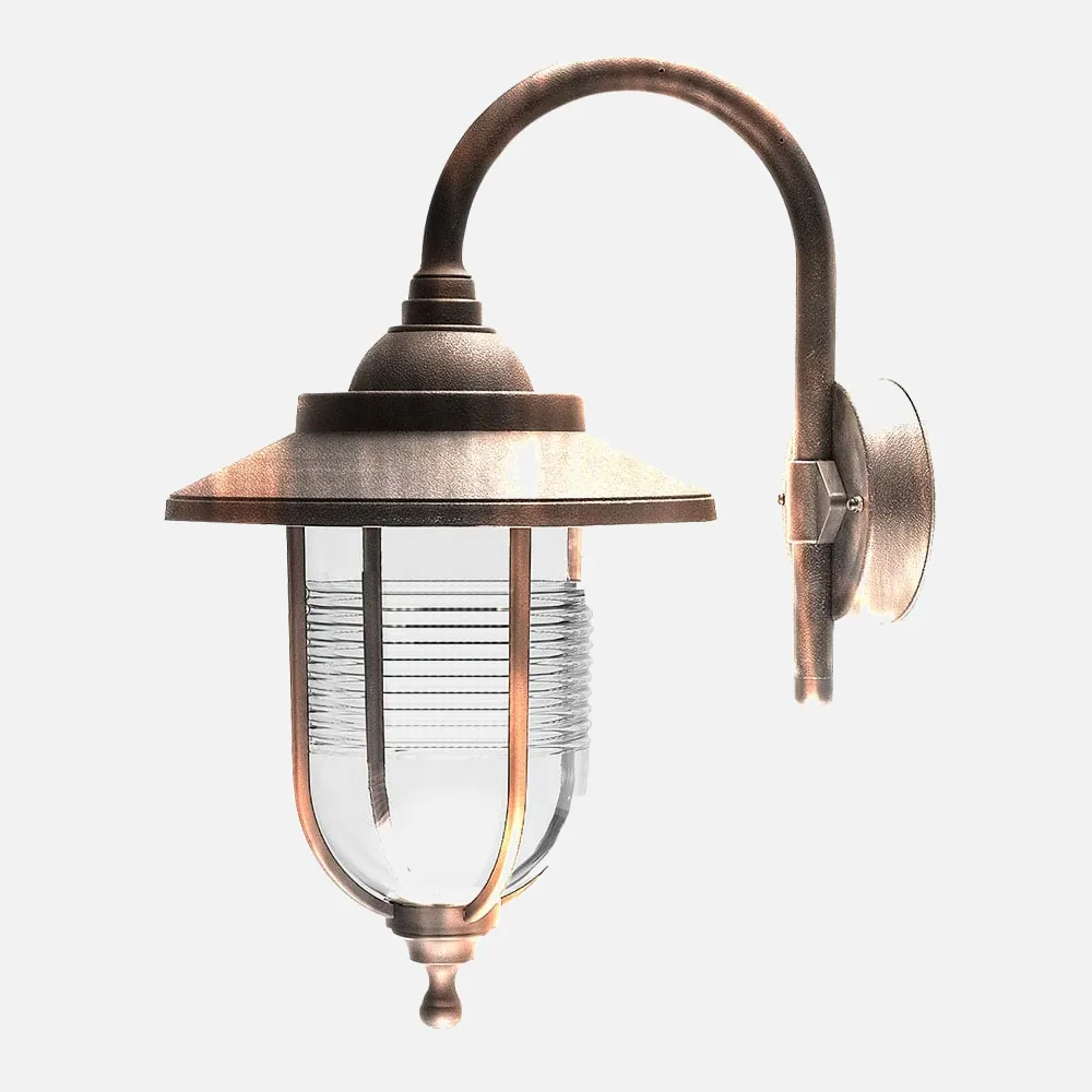 Aplique Exterior Canela 1xe27 Oro Viejo Ip44policarbonato 45,2x25,2x34,2