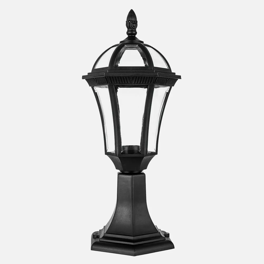 126171009 - Outdoor surface light Comino 1xe27 Black IP44 Polycarbonate 47,6x17,6x17,6 Cm