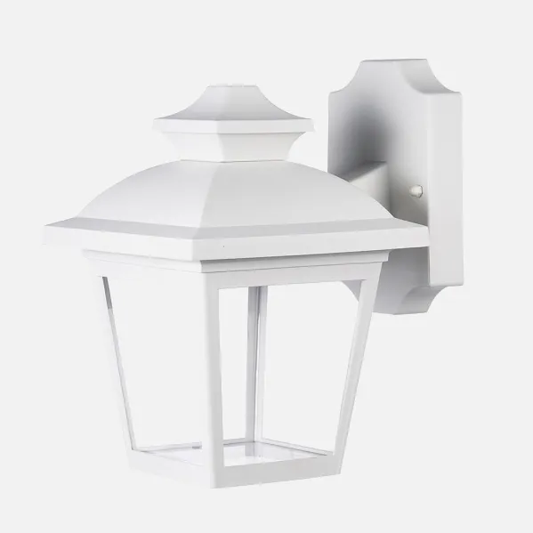 Lâmpada de parede exterior Maca 1xe27 Branco Ip44 Policarbonato 24,5x17x22,3 Cm