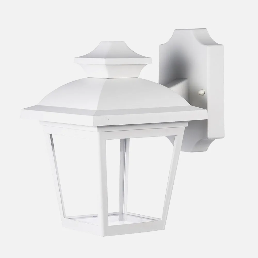 Aplique Exterior Maca 1xe27 Blanco Ip44policarbonato 24,5x17x22,3