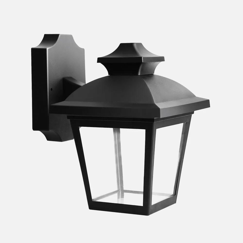 126361009 - Outdoor wall light Maca 1xe27 Black IP44 Polycarbonate 24,5x17x22,3 Cm