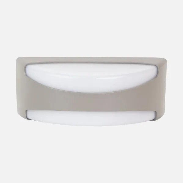 Aplique Exterior Daikon 1xe27 Gris Ip65 Policarbonato  13,2x32x13 Cm