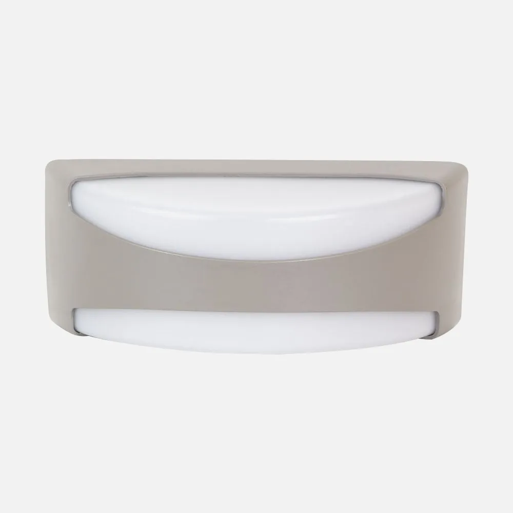 Aplique Exterior Daikon 1xe27 Gris Ip65policarbonato  13,2x32x13