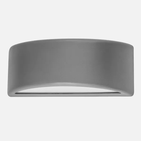 Aplique Exterior Kefir 1xe27 Gris Ip65 Policarbonato  13,2x32x13 Cm