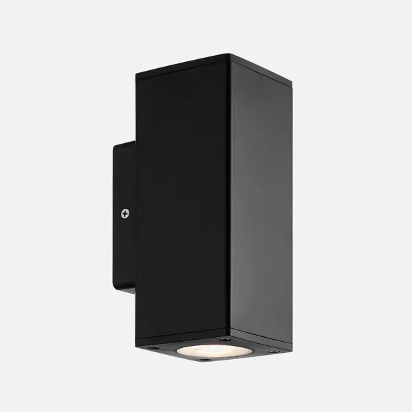 Outdoor wall light Yopol 2xgu10 Black   Polycarbonate  18,6x7,6x9,9 Cm  Ip54