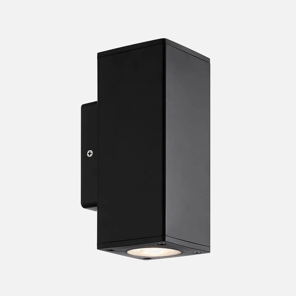 127261009 - Aplique Exterior Yopol 2xgu10 Negro   Policarbonato  18,6x7,6x9,9 Cm  Ip54