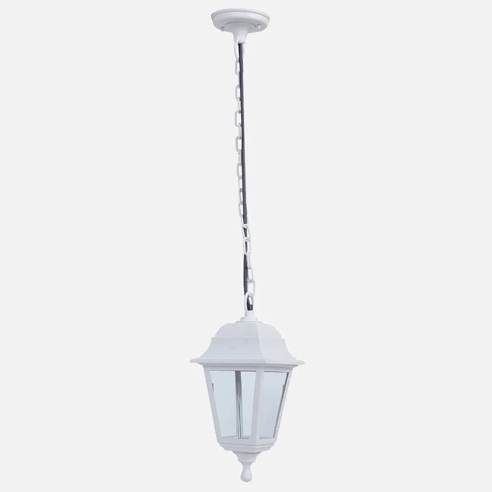 125891001 - Colgante Exterior Albahaca 1xe27 Blanco Ip44 Policarbonato Regx15x15 Cm