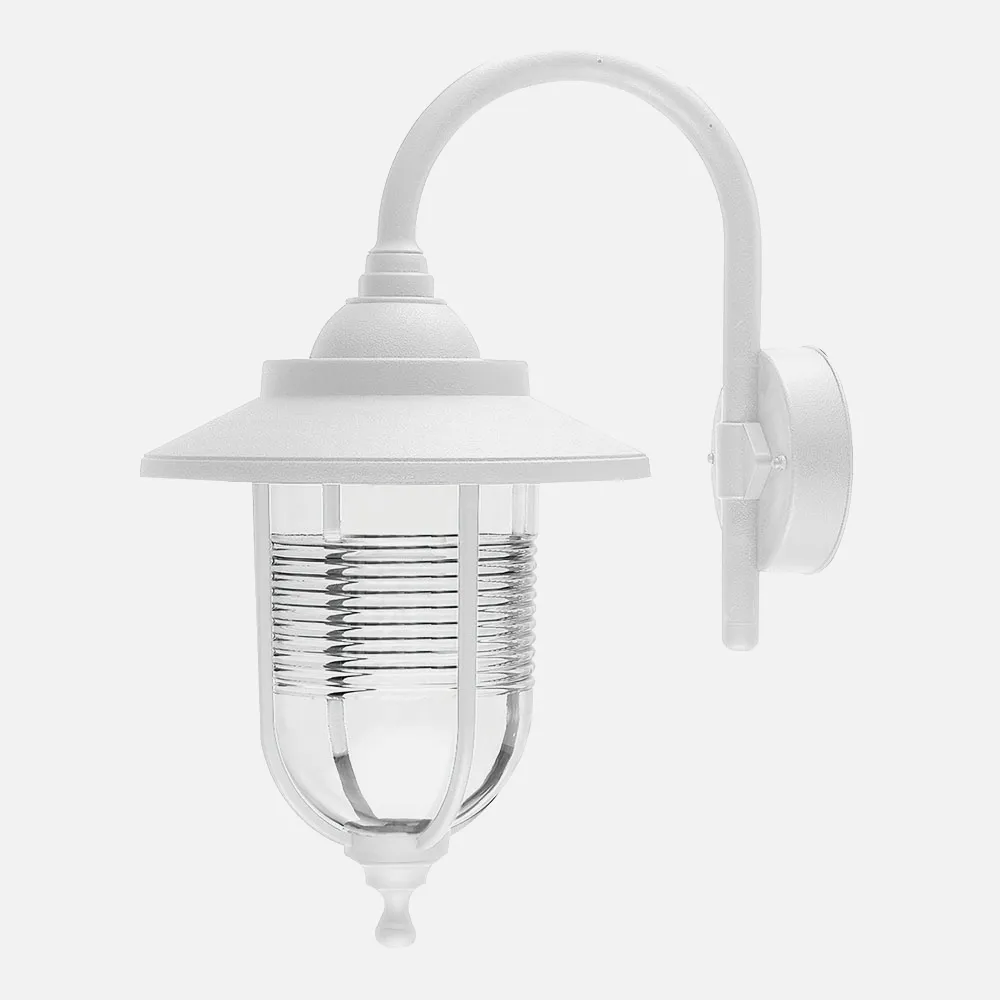 126061001 - Aplique Exterior Canela 1xe27 Blanco Ip44 Policarbonato 45,2x25,2x34,2 Cm