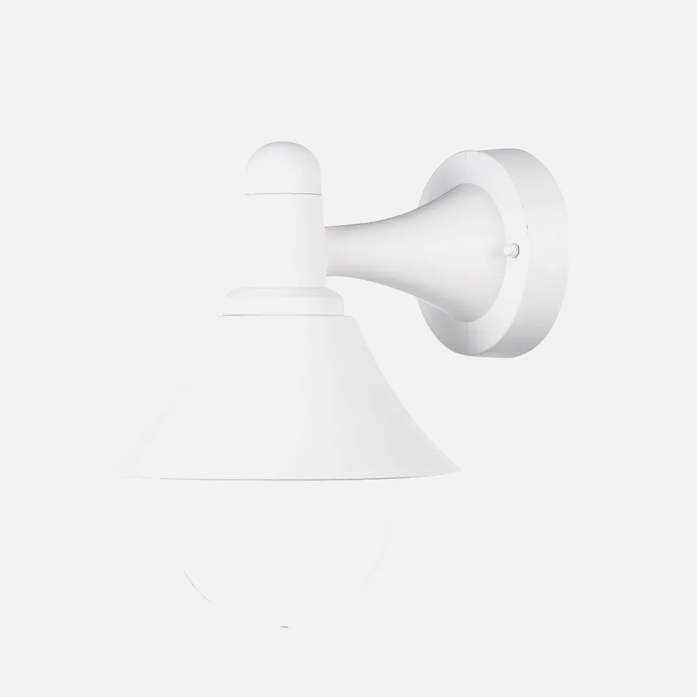 127161001 - Lâmpada de parede exterior Mentol 1xe27 Branco Ip44 Policarbonato 25x18,1x23,2 Cm