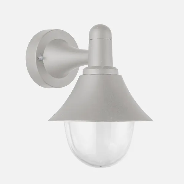 Aplique Exterior Mentol 1xe27 Gris Ip44 Policarbonato   25x18,1x23,2 Cm