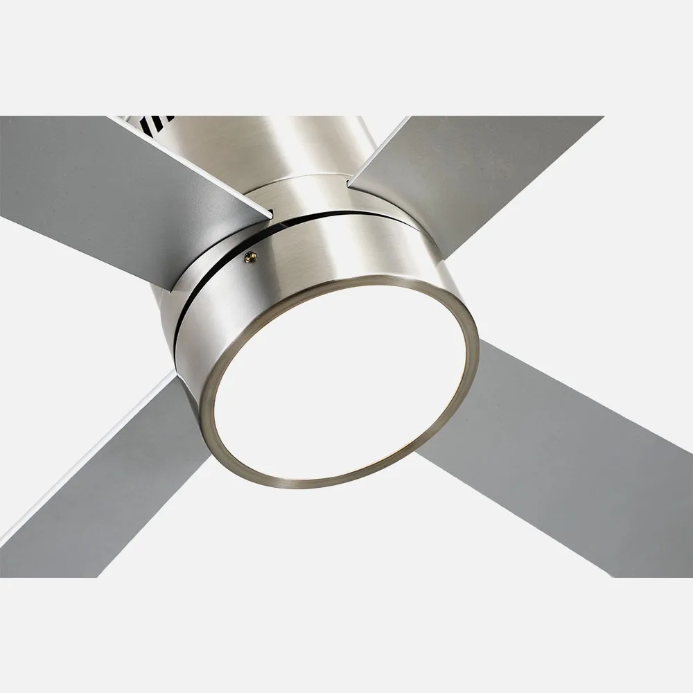 Ventilador 18w Barine Niquel 4 Aspas Haya/plata   3 Velocid. C/remoto Temporizador 122 D