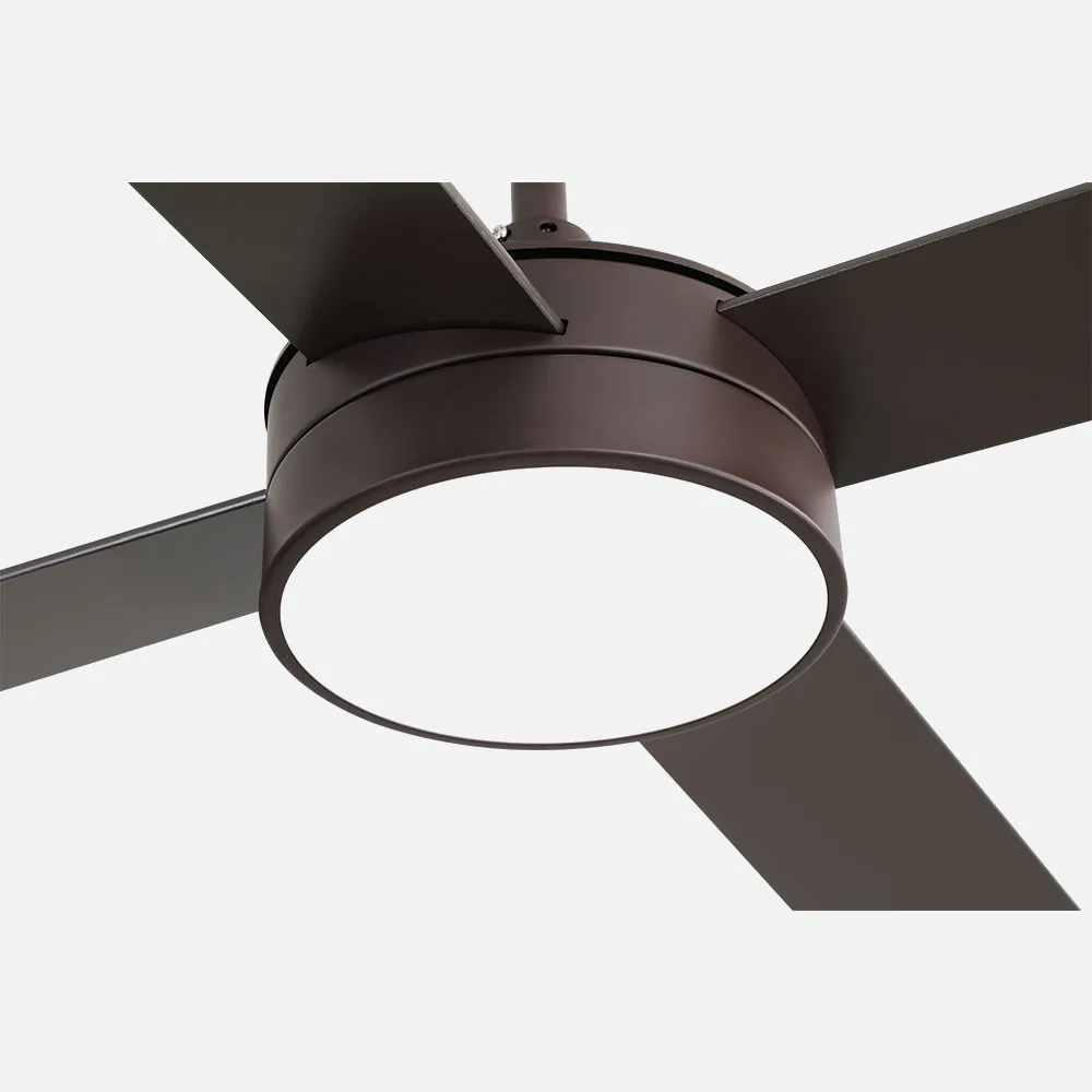 Ventilador 24w Nevery Marron 4 Aspas Haya/marron  3 Velocid. C/remoto Temporizador 132 D