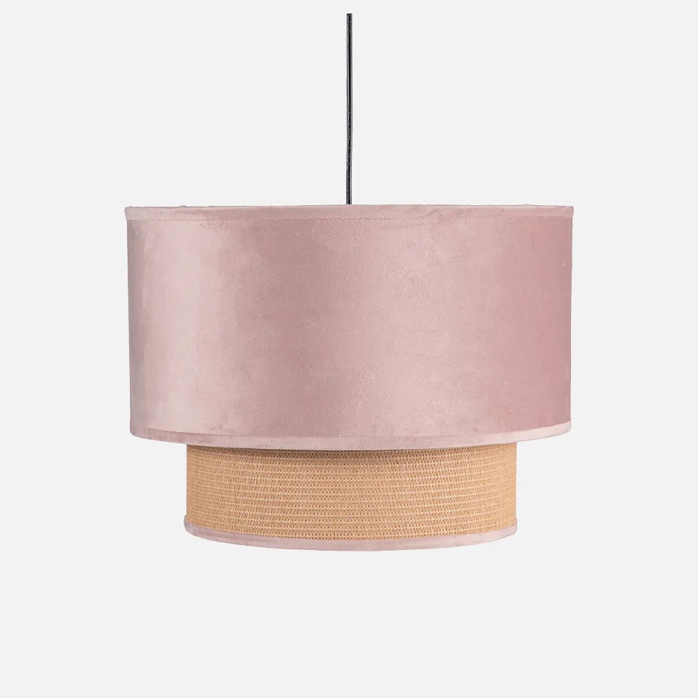 Colgante 2 Pantalla Nerva 1xe27 Rosa Reg X 40d