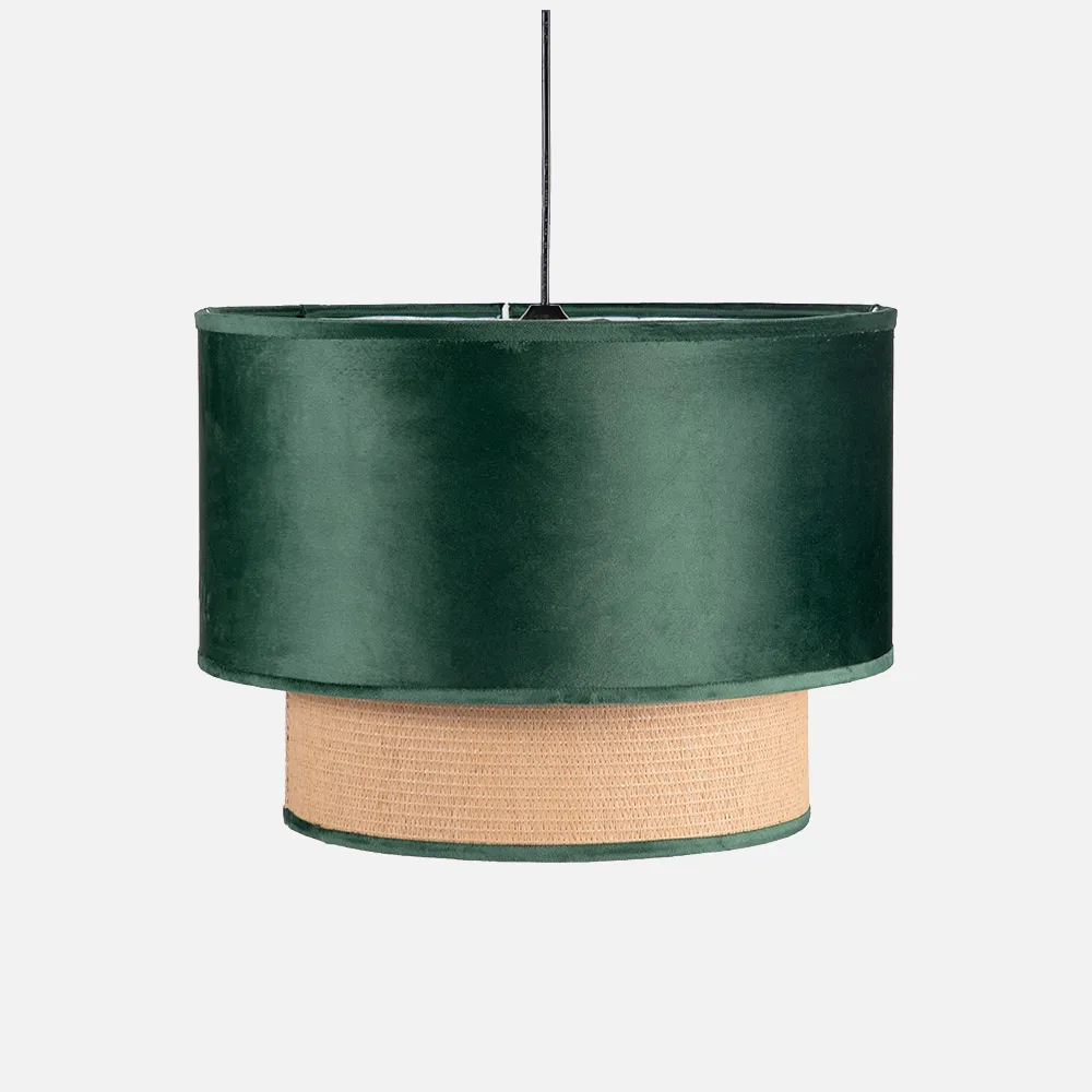 130291006 - Colgante 2 Pantalla Nerva 1xe27 Verde Regx40x40 Cm