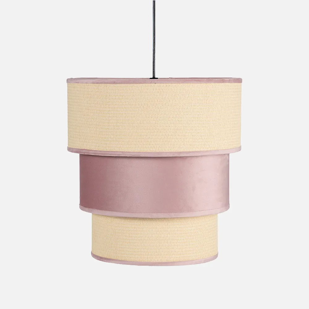 130591000 - Pendente 3 Lampshades Lucio1xe27 Pink Reg X 37d