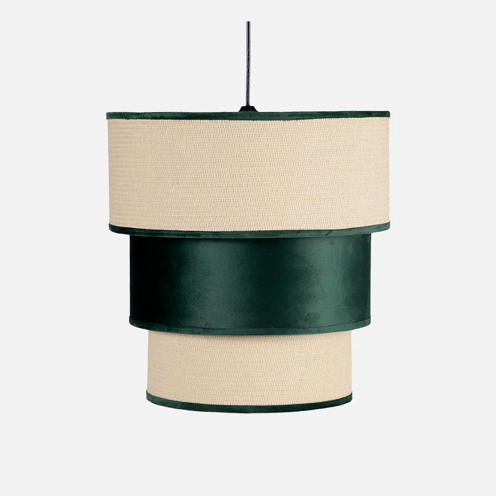 130591006 - Pingente 3 Lampshades Lucio1xe27 Verde Reg X 37d