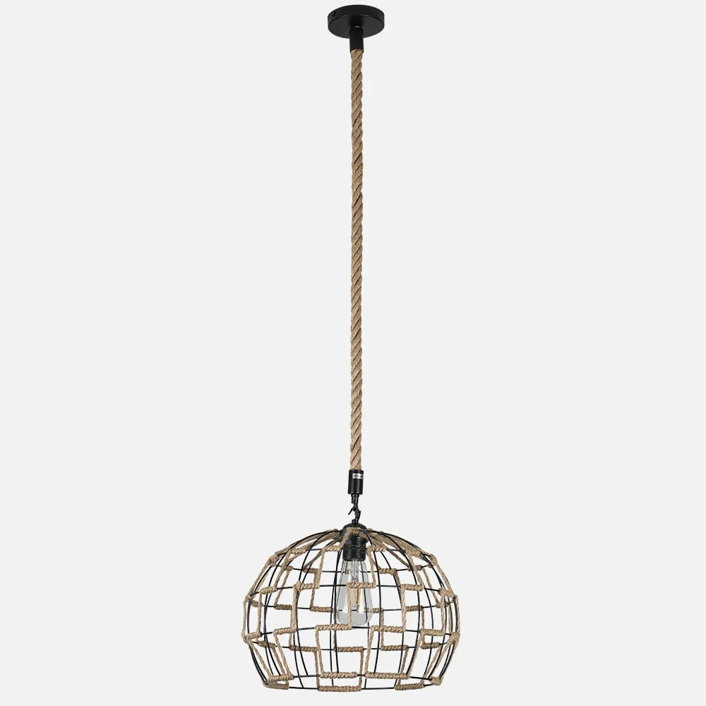 Colgante Yute 1xe27 Cuerda Regx35d