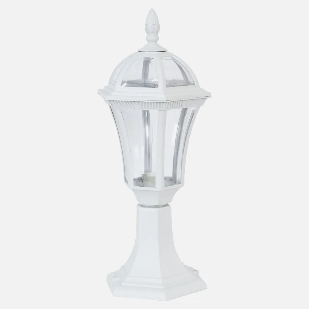 126171001 - Sobremuro Exterior Comino 1xe27 Blanco Ip44 Policarbonato 47,6x17,6x17,6 Cm