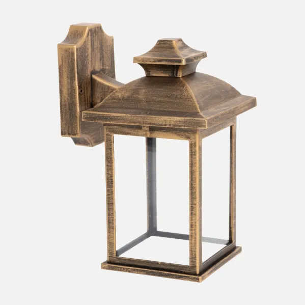 Outdoor wall light Alcandia 1xe27 Old gold IP44 Polycarbonate 31x17x22,3 Cm